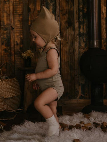 The Simple Folk Pixie Bonnet, Lead Gray